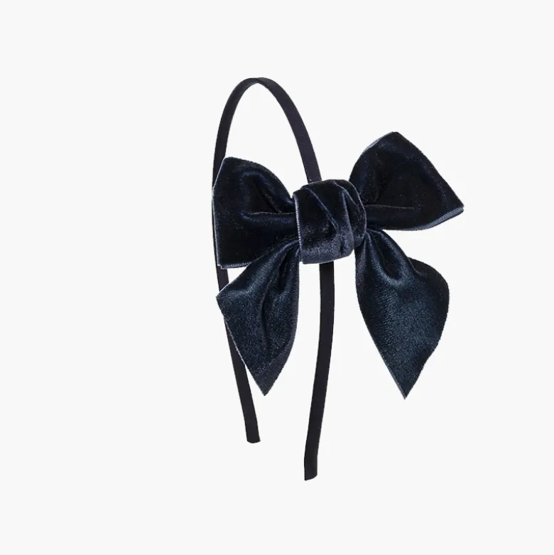 Diadema raso con lazo terciopelo