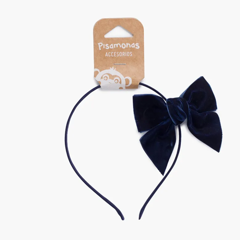 Diadema raso con lazo terciopelo