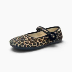 Merceditas barefoot animal print