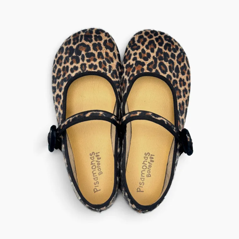Merceditas barefoot animal print