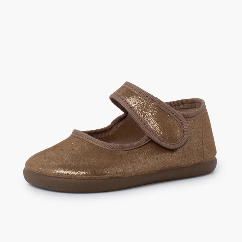 Merceditas barefoot brillo tira adherente