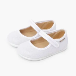 Merceditas barefoot lino brillo cierre adherente