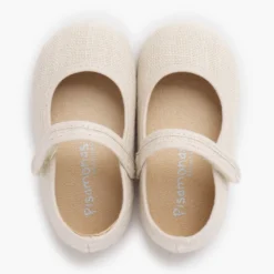Merceditas barefoot lino cierre adherente