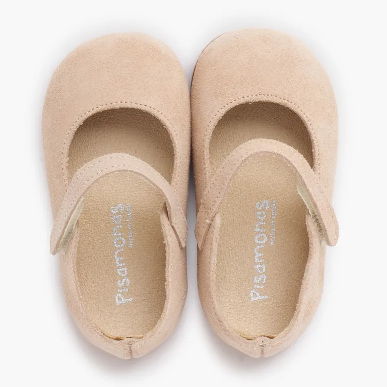 Merceditas barefoot serraje niña primeros pasos