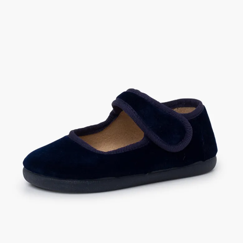 Merceditas barefoot terciopelo tira adherente