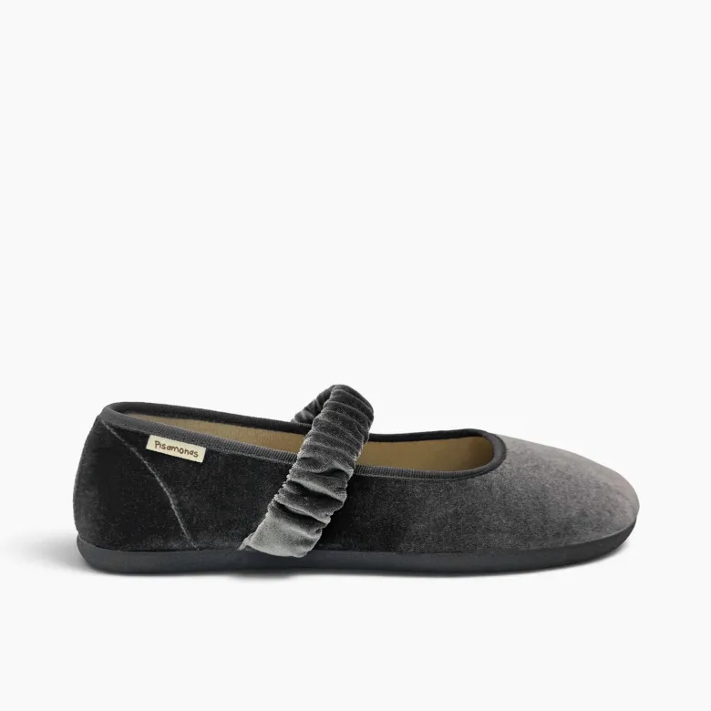 Merceditas barefoot terciopelo tira fruncida
