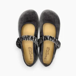 Merceditas barefoot terciopelo tira fruncida