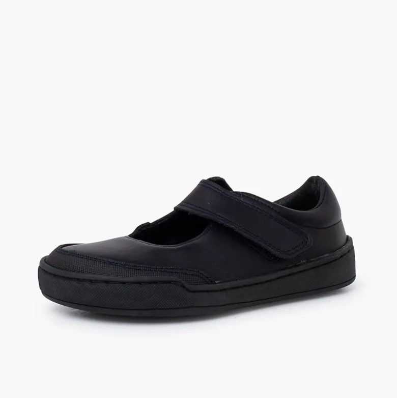 Merceditas colegiales barefoot piel niña