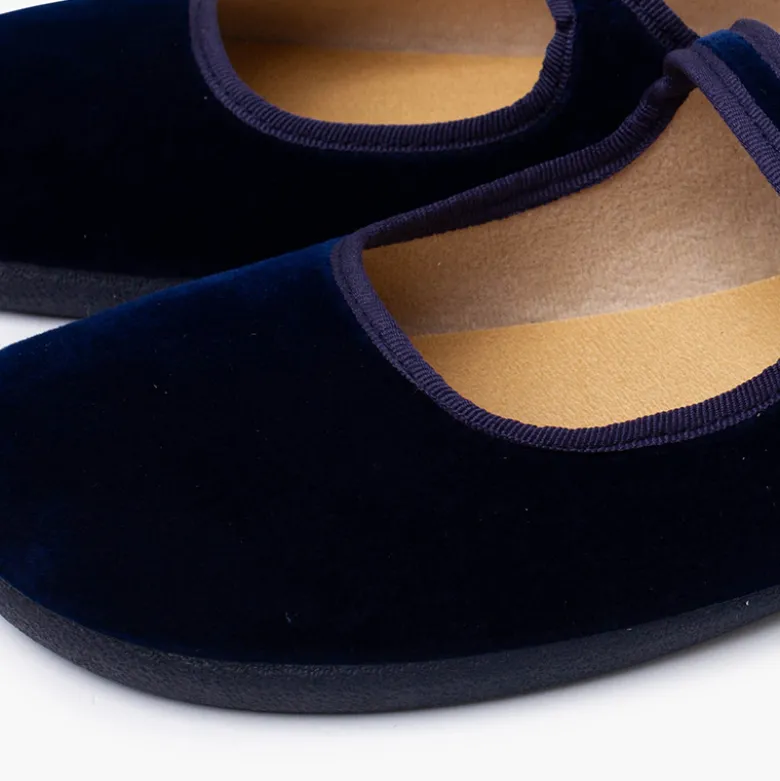 Merceditas mujer barefoot terciopelo hebilla