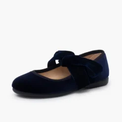 Merceditas niña lazada terciopelo