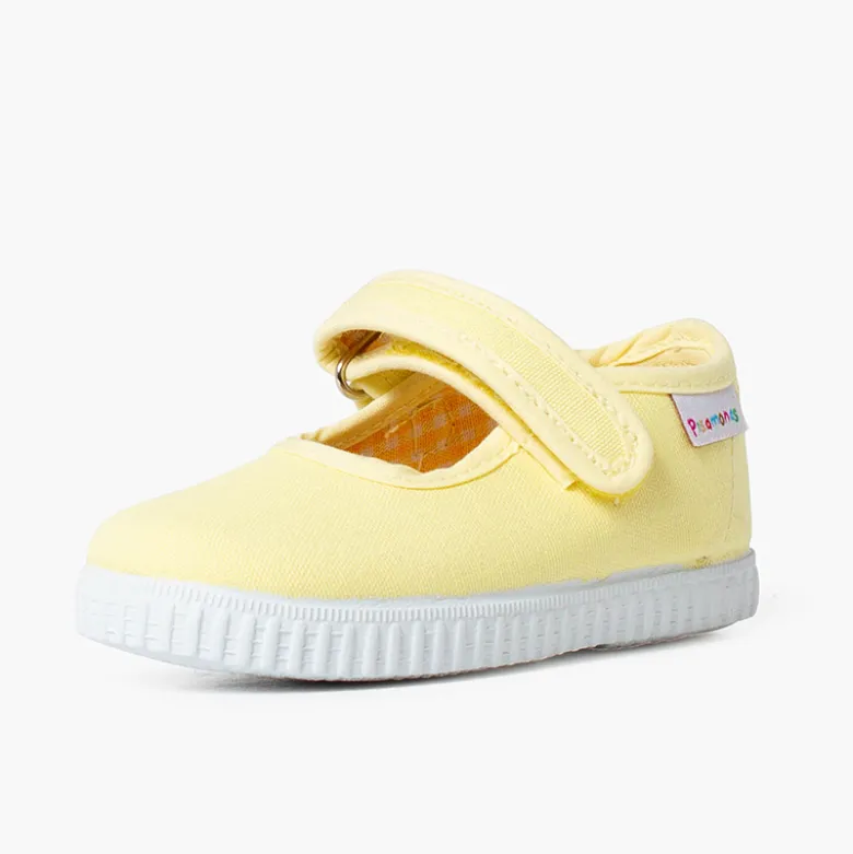 Merceditas Niña tira adherente Suela tipo Zapatillas