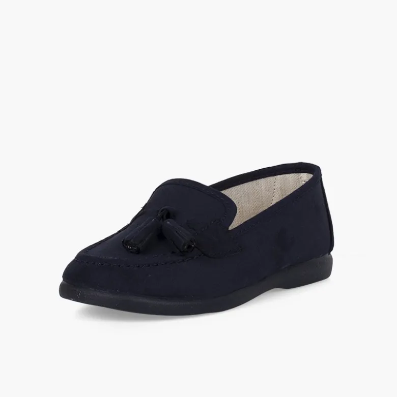 Mocasines niños pequeños con borlas serratex