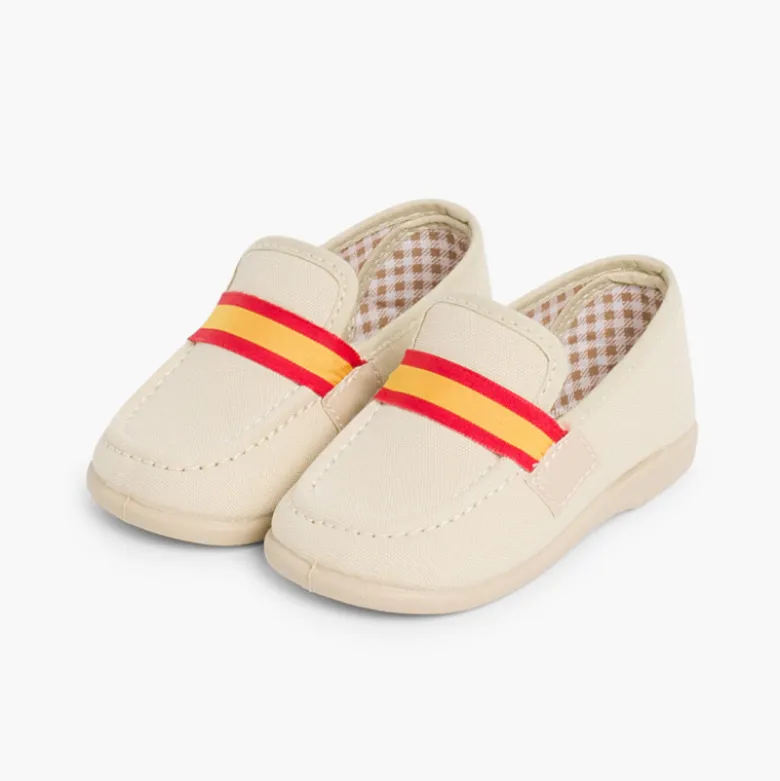 Mocasines Niño Tela Bandera España