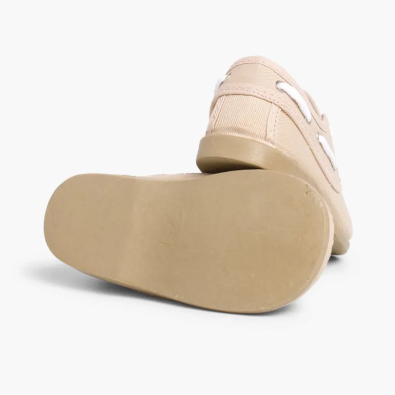 Náuticos Tela Cordones Niño