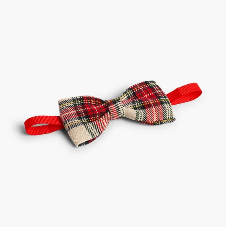 Pajarita niño estampado escocés