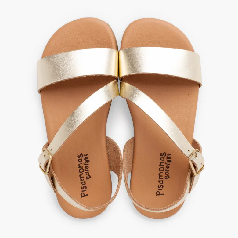 Sandalia barefoot tira cruzada