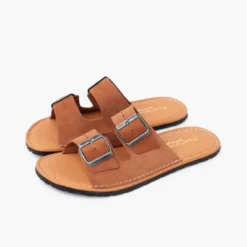 Sandalias barefoot doble hebilla nobuck