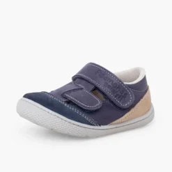 Sandalias barefoot piel niños doble tira