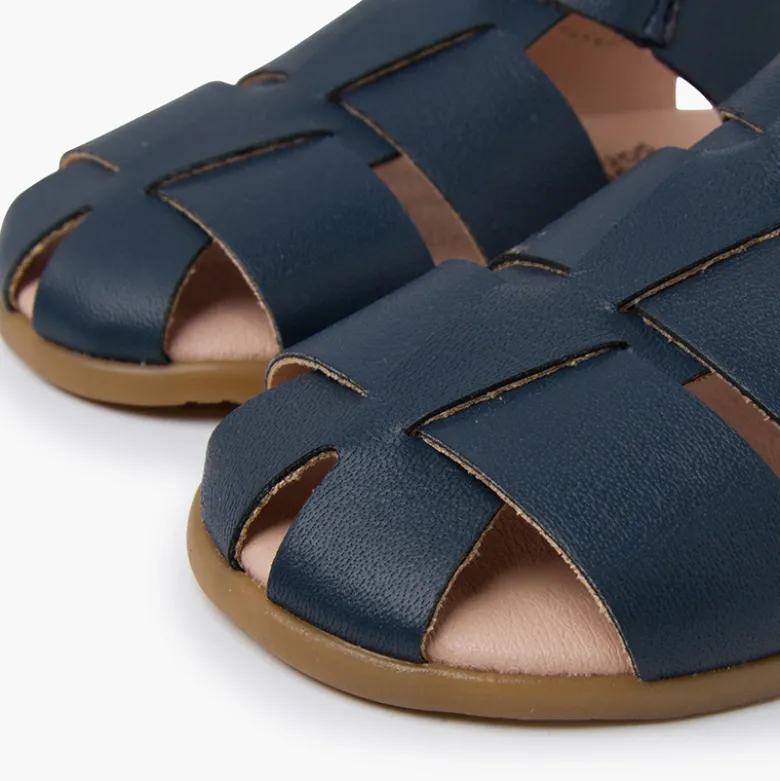 Sandalias barefoot tiras piel