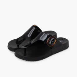 Sandalias dedo extra light brillo mujer