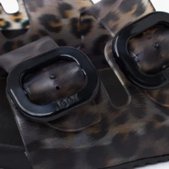 Sandalias habana doble hebilla animal print