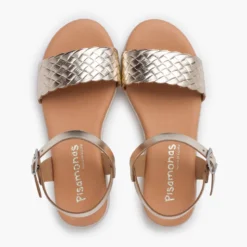 Sandalias hebilla pala trenzada