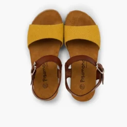 Sandalias niña bio cuero niña y serraje grabado