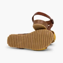 Sandalias niña bio cuero niña y serraje grabado