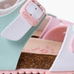 Sandalias niña bio multicolor doble hebilla