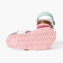 Sandalias niña bio multicolor doble hebilla