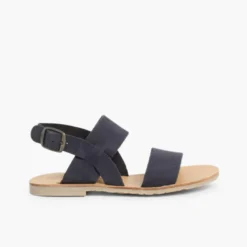 Sandalias Niña y Mujer Nobuck Tiras Anchas