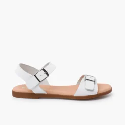 Sandalias niña y mujer. Pala con hebilla ancha