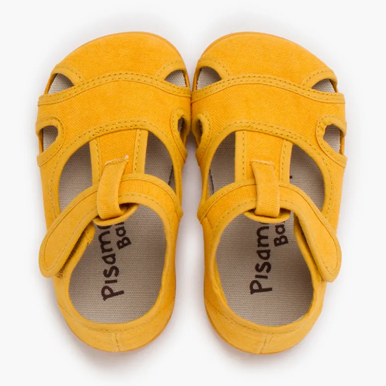 Sandalias niña y niño barefoot lona lavada