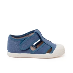 Sandalias niño lona eco puntera goma