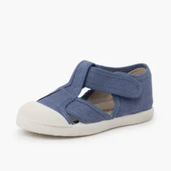Sandalias niño lona eco puntera goma