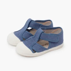 Sandalias niño lona eco puntera goma