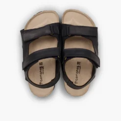 Sandalias Piel Bio Niño Doble tira adherente