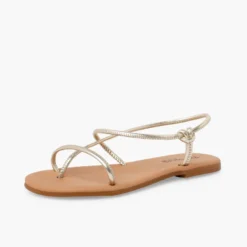 Sandalias tiras tubulares planta acolchada