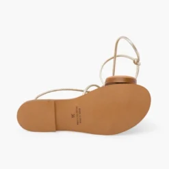 Sandalias tiras tubulares planta acolchada