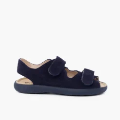 Sandalias unisex serraje tiras frontales adherentes