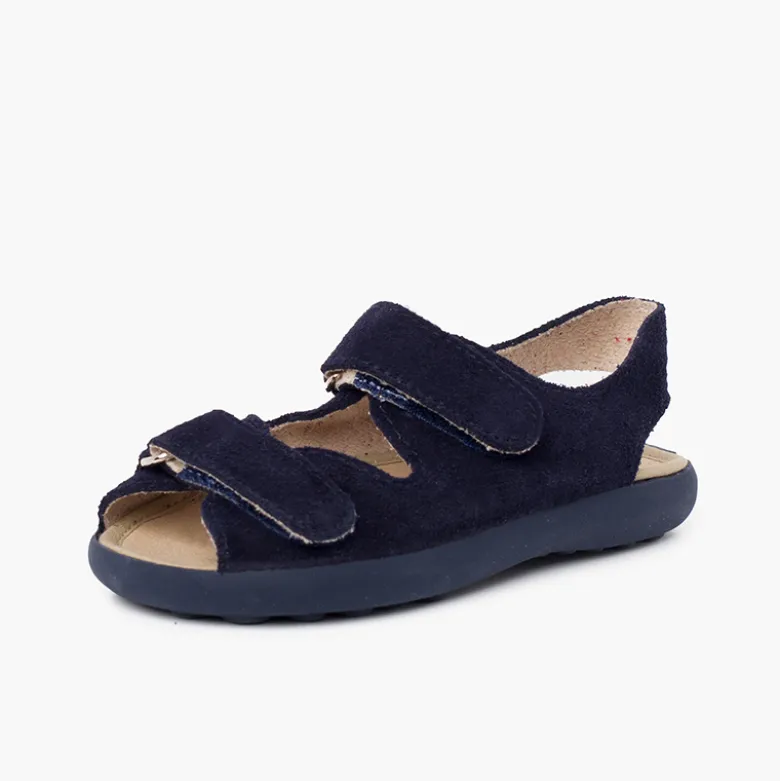 Sandalias unisex serraje tiras frontales adherentes