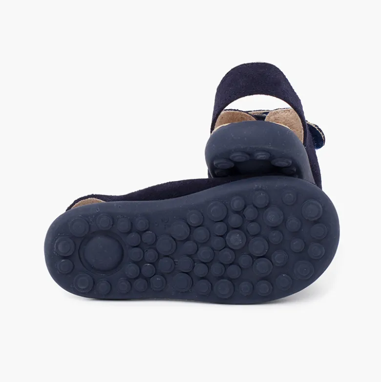 Sandalias unisex serraje tiras frontales adherentes