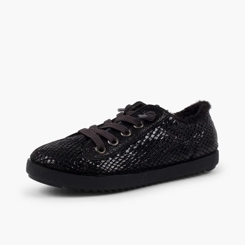 Zapatillas animal print serpiente con forro pelo