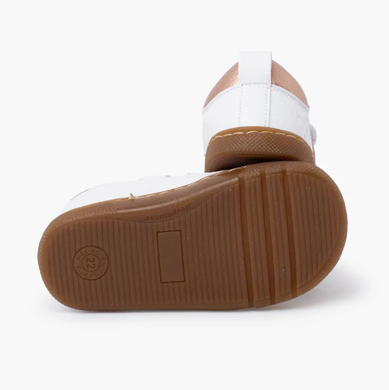 Zapatillas Barefoot bandas laterales metalizadas