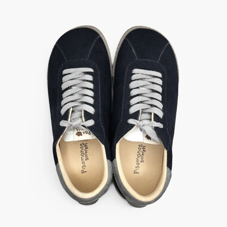 Zapatillas barefoot efecto serraje cordones contraste