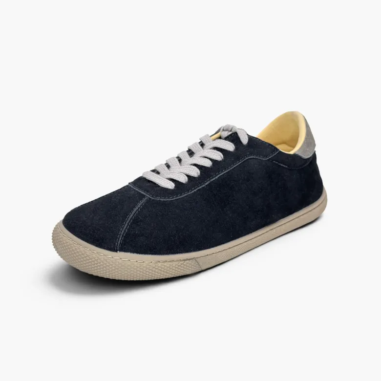 Zapatillas barefoot efecto serraje cordones contraste