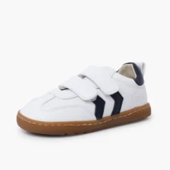 Zapatillas Blancas Barefoot niños bandas laterales