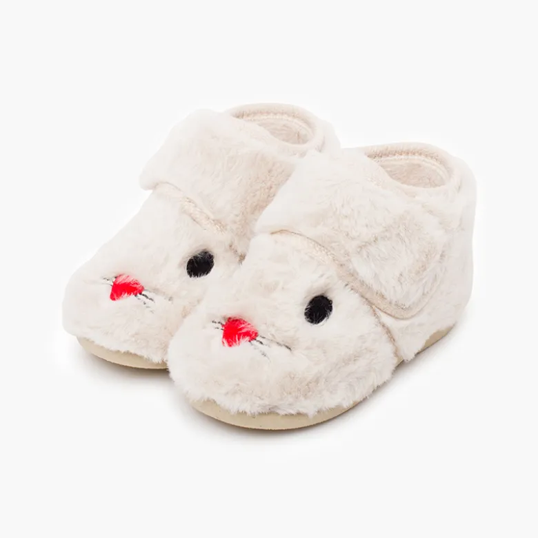 Zapatillas casa conejito pelo suave