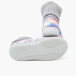 Zapatillas casa cuello calcetín lana unicornio