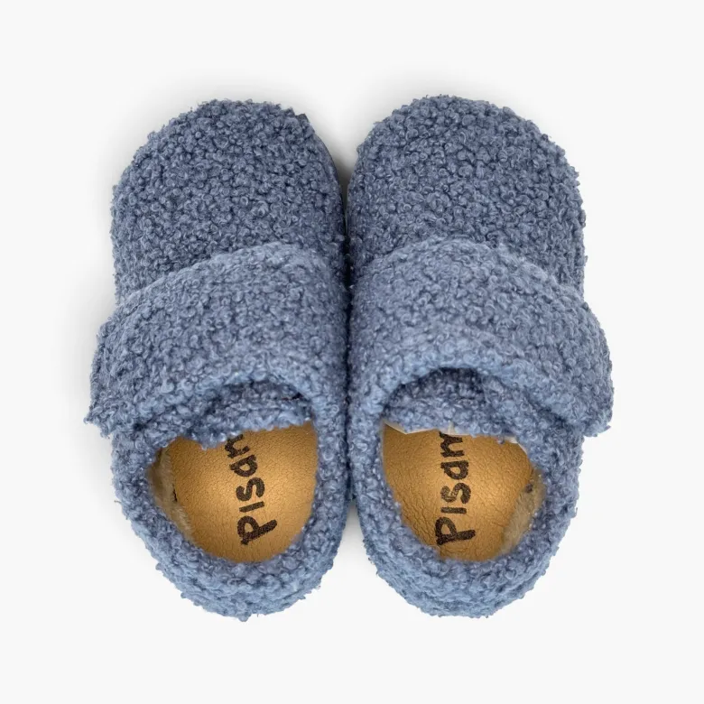 Zapatillas casa niños tira adherente borreguito